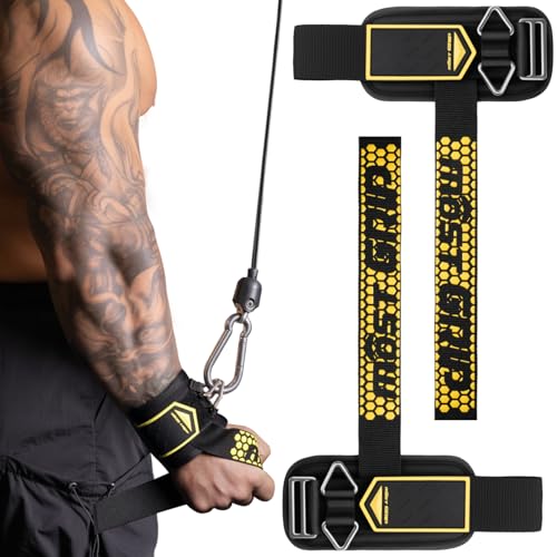 MOST GRIP Non-Slip Weightlifting Wrist Straps D-Ring 2-in-1 Exercise
