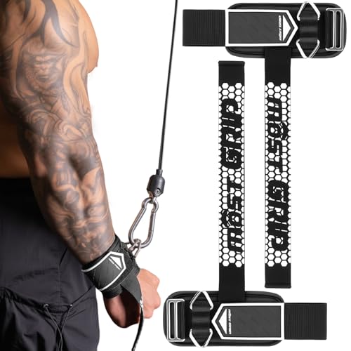 MOST GRIP Non-Slip Weightlifting Wrist Straps D-Ring 2-in-1 Exercise