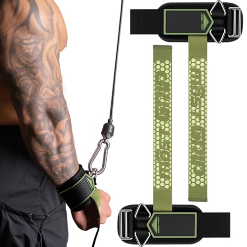 MOST GRIP Non-Slip Weightlifting Wrist Straps D-Ring 2-in-1 Exercise