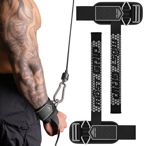 MOST GRIP Non-Slip Weightlifting Wrist Straps D-Ring 2-in-1 Exercise