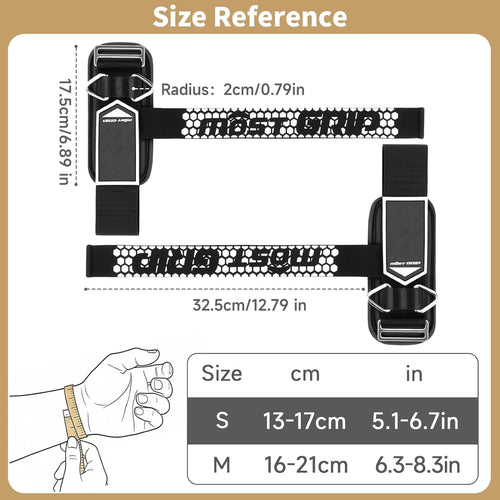 MOST GRIP Non-Slip Weightlifting Wrist Straps D-Ring 2-in-1 Exercise